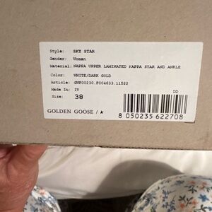 Golden Goose Sneakers in White and Gold